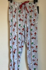 DACHSHUND AND PUGS IN HOLIDAY PAJAMA PANT picture