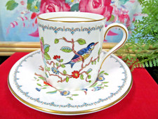 Aynsley tea cup and saucer Demi can Pembroke bird teacup England 1930s picture