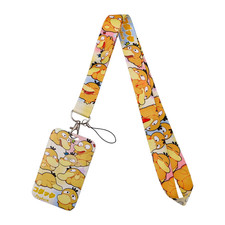 Pokemon Lanyard ID Badge Holder Psyduck Keychain Neck Strap Anime Figure Pendant picture