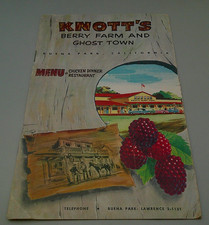 VTG 1960 Knotts Berry Farm Ghost Town Restaurant Menu Brochure California picture