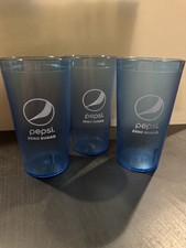 Pepsi Zero Sugar Restaurant Grade 12oz Blue Cups, Brand New, Lot Of 3 picture