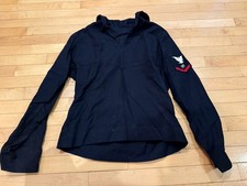 VINTAGE 1970 NAVY SAILOR UNDRESS BLUE JUMPER CRACKER JACK UNIFORM BLOUSE Mens M picture