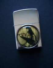 🌟 Sultry Bettie Page Cigarette Lighter Lot 🌟 Pin Up Glamor Girl Matchbook Case picture