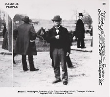 1899 Booker T Washington Tuskegee Alabama, Stereoview Card – PC198 picture