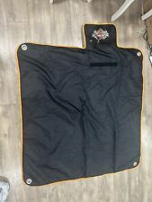 Harley Davidson Motorcycle Black Roll Up Blanket Tarp Fleece Lined  54 X 53 picture