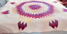 Antique 1900 Handmade Amish  Lone Star Quilt in Block Colors  ZZ072 picture