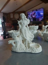 Partylite Ariana's Garden Fairy Angel fairy core Bisque  Candle Holders Set 4 pc picture