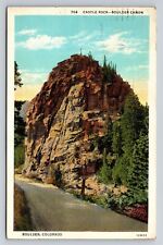 Castle Rock Boulder Canyon Colorado CO Vintage Postcard View 1930s  picture