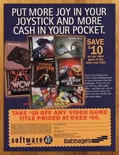 1997 Babbage's Vintage Print Ad/Poster Tomb Raider Mario PS1 N64 Video Game Art picture
