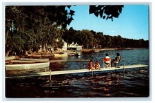 1968 Northeast Shore Crooked Lake Angola Indiana IN Posted Vintage Postcard picture