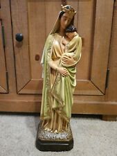 Big Antique Virgin Mary Madonna Sedes Sapientiae Monastery Altar Statue picture