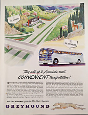 1946 Greyhound Print Ad ~ 