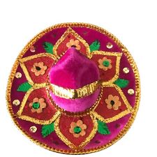 Salazar Sombrerito Mariachi Hat Decor Colorful Pink Mini 7 