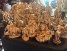 Atlantic Mold Ceramic Nativity Set 18 Piece, Hand Painted, Iridescent Glaze picture