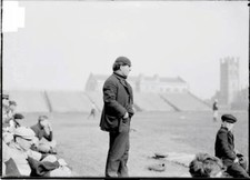 Noted Athletic Coach Amos Alonzo Stagg Stands On The Field Coachi - Old Photo picture