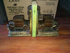 Vintage 1930s Diecast Bronze Finished Marked SCC Ford Model T Car Bookends Set picture