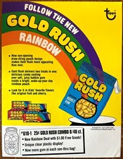 1980s Topps Gold Rush Bubble Gum Sale Sell Sheet #610-1 New Gold Rush Rainbow picture