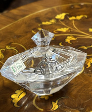 vintage crystal box 925 sterling silver  retro style overlay jewelry box 24%pbo picture