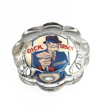1930's  DICK TRACY Comic Illustrated Glass Paperweight –SUPER RARE Find picture