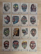 Vintage Topps Make Your Own Name Stickers Ugly Monsters 27 different all blank picture