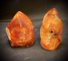 Pair Of Carnelian Flames With Druzy picture