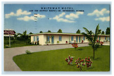 1955 Whiteway Motel, On Gulf Coast Highway St. Petersburg Florida FL Postcard picture