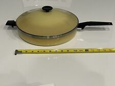 VTG Townhouse By West Bend 12 inch Stainless Steel Skillet Frying Pan USA Yellow picture
