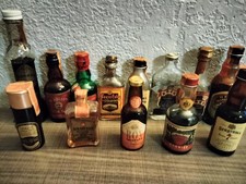 Lot of 13 Vintage Miniature Liquor Bottles Empty Tax Stamps ~ Awesome Collection picture