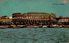 Pola Arena Pula Croatia Roman Amphitheatre Vintage Art Postcard Stefano Vlach picture