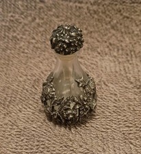 Victorian Tear Bottle Clear With Pewter picture