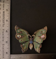 JAY STRONGWATER GREEN MULTI Butterfly Figurine. SWAROVSKI STONES. NWOT. (8.4.30) picture