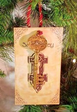 *SAMPLE SALE* SANTA'S KEY HANGING ORNAMENT WITH CARD 5