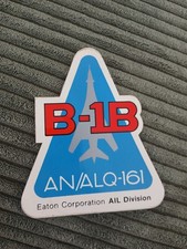 Vintage B-1b Lancer Bomber Airplane An/ALQ-161 Eaton Corp Airplane Sticker 4.5