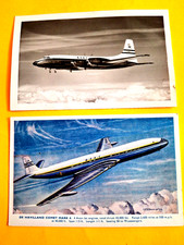 BOAC Bristol Britannia Photo Postcard + BOAC De Havilland Comet Mark 4 Postcard picture