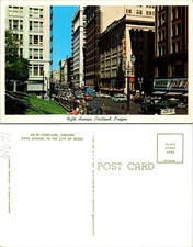 Portland OR View Of 5th Avenue In City Of Roses Postcard 61671 picture
