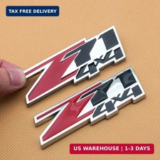 2Pcs Z71 4x4 Emblems 3D Badge Decal Nameplate Compatible with Chevy Silverado (C picture