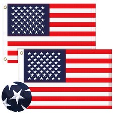 Breling 2 Pack Patriotic American Flag for Boat Bike Car Outdoor, 12 x 18 Inc... picture