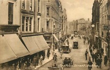 C1910 Dublin Ireland Grafton Street Birdseye autos Lawrence Postcard 4392 picture