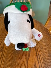 Gemmy Snoopy Christmas Santa  Peanuts Side Stepper Dancing Plush 2013 Works picture