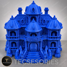 Collectible Bean Display Mansion 8in 3D Printed Mini Figure Palace Stand picture