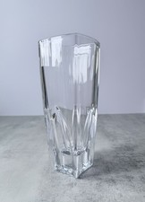 Vintage Glass Wedgwood Cabochon Vase in Clear Crystal 7” picture