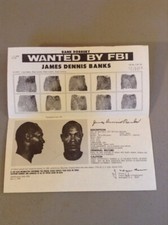 AUTHENTIC ERIE RAILROAD FBI WANTED POSTER James Dennis Banks picture