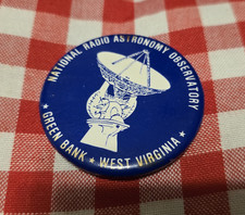 Vintage National Radio Astronomy Observatory Green Bank, WV Pinback Button picture