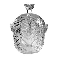 Fifth Avenue- Covered Portico Candy Dish 24% Leaded Cut Crystal Scalloped Rim picture
