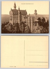 Vtg Schloss Neuschwanstein Castle Germany RPPC Undivided Back Postcard W.H.D. picture