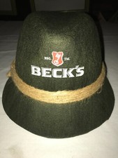 Rare BECK'S ZN17111 Beer OKTOBERFEST PROMO Green GERMAN Style BUCKET HAT Size 7¾ picture