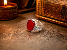 High Ranking Illuminati Freemason Lion Head Ring Antique Vintage Metaphysical picture
