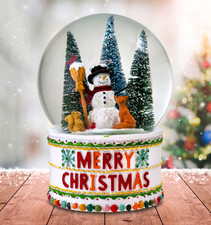 100MM Merry Christmas Snowman Snow Globe by San Francisco Music Box picture