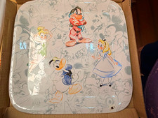 Disney Store Square Plate/Platter - Tinker Bell, Donald Duck, Alice & Dopey box picture