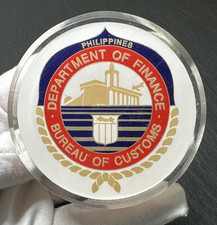 VINTAGE DEPARTMENT OF FINANCE BUREAU OF CUSTOMS PHILIPPINES PAPER WEIGHT N151 picture